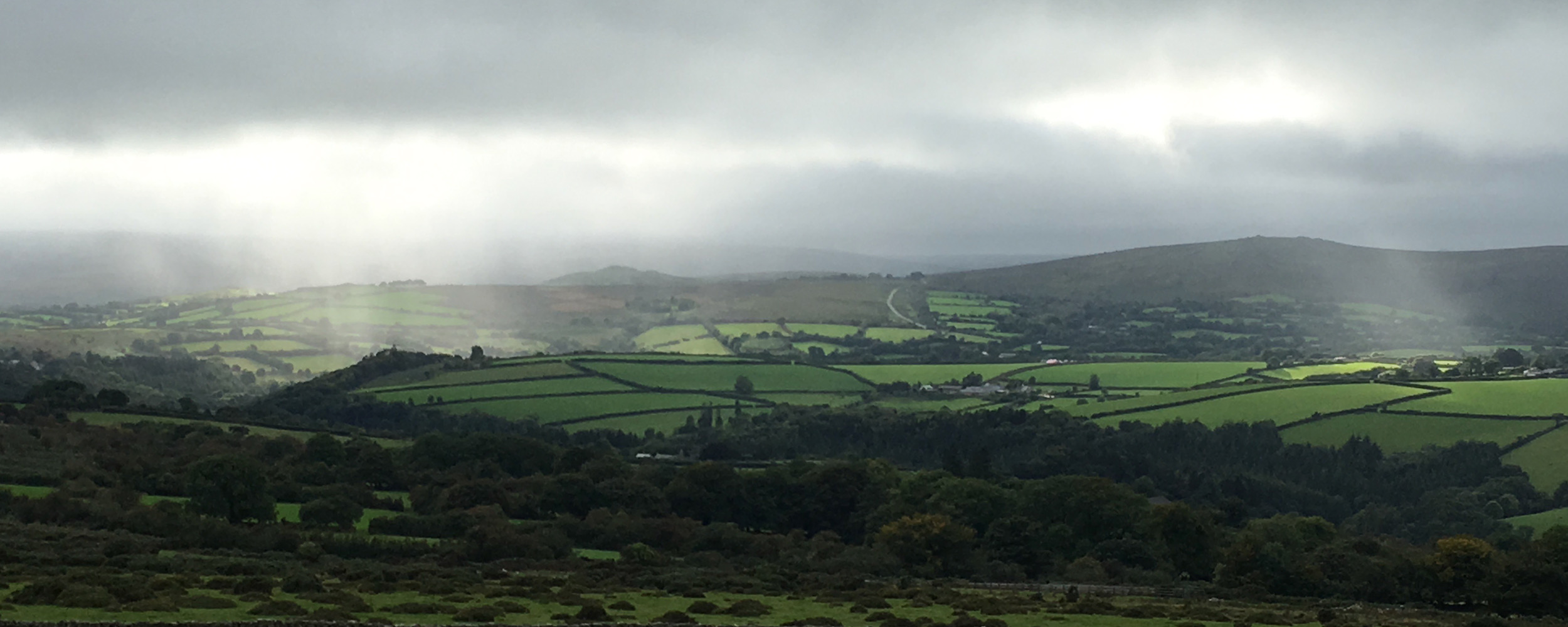 Widecombe Valley with Sunbeams