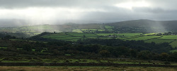 Sunbeams over Widecombe Valley